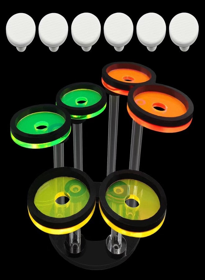 Saricho coral frag holer,Ring, set of six pillars with six round coral bases with legs, YGSHJ-XY6Z-1P - Image 1